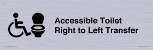 Accessible Toilet with Right to Left Transfer